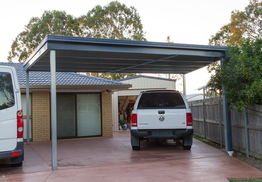 Double carport installation